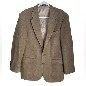 Robert Stock Men’s 40L Wool Camel Hair Blend Sport Coat Blazer Brown Lithuania